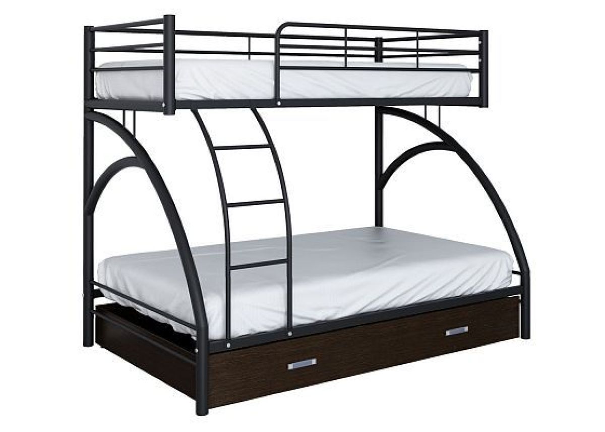 Кровать двухъярусная "Виньола-2 Я" с ящиком Черный/Венге | фото 2