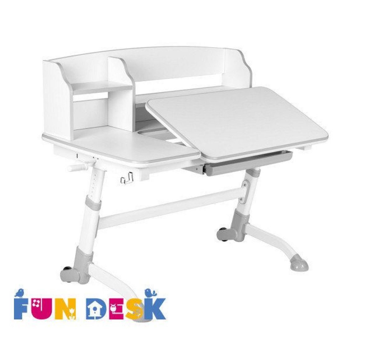 Парта-трансформер Amare II Grey с надстройкой | фото 2