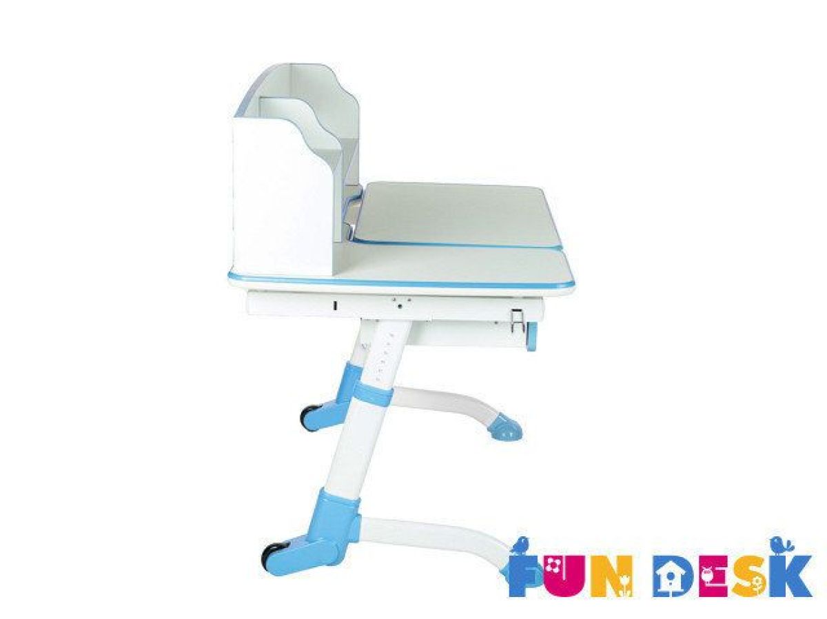 Парта-трансформер Amare II Blue с надстройкой и выдвижным ящиком | фото 3