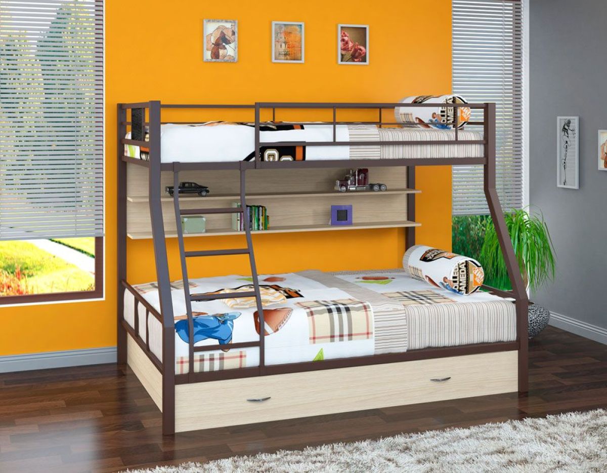 Кровать двухъярусная «Гранада-1ПЯ» с ящиком и полкой | фото 5