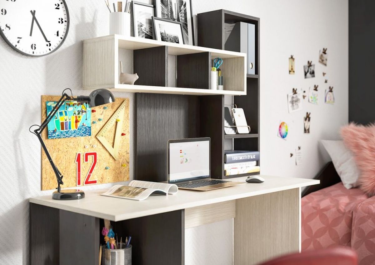 Стол компьютерный Олимп (венге/дуб беленый) | фото 2