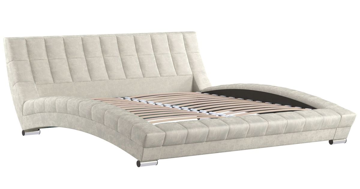 Кровать двойная Оливия 180 + ортопед (арт. Дарлинг айвори (светлый серо-бежевый)) | фото 2