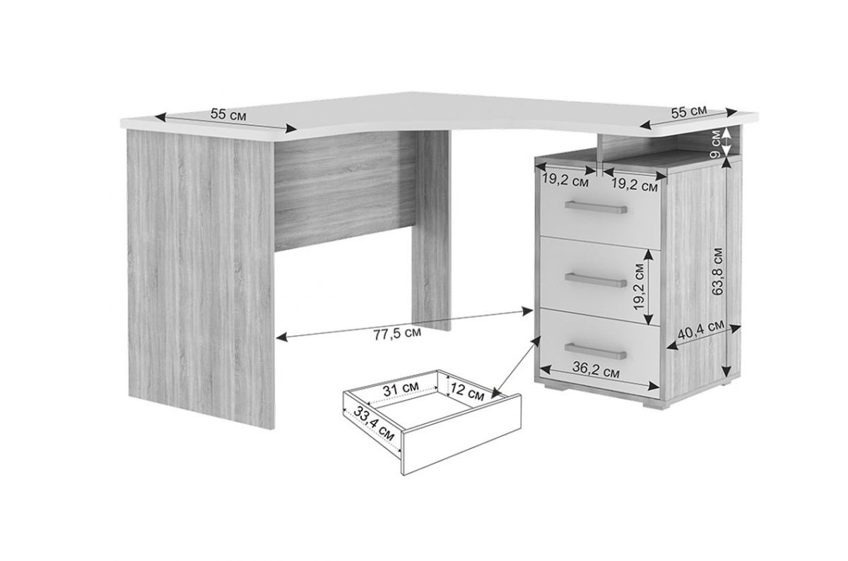 ЛАЙТ 2 Стол компьютерный угловой (1200) | фото 18