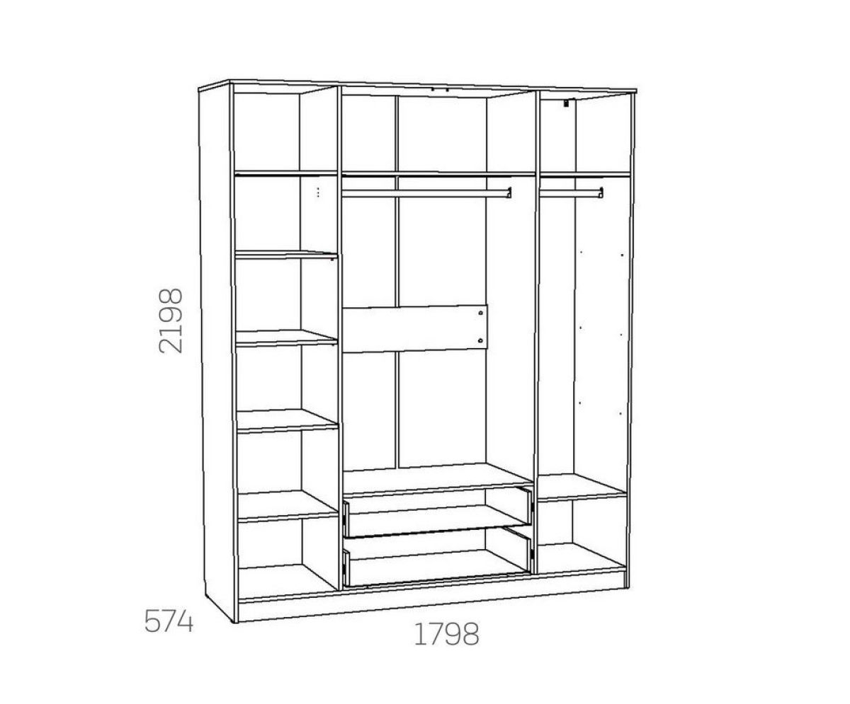 НМ 011.84 Х Шкаф комбинированный "Оливия" | фото 3