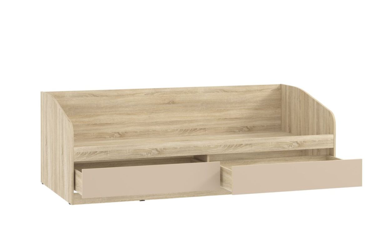 Кровать Акварель 900х2000 с основанием ЛДСП НМ 041.50 (Капучино/Дуб Сонома) | фото 2