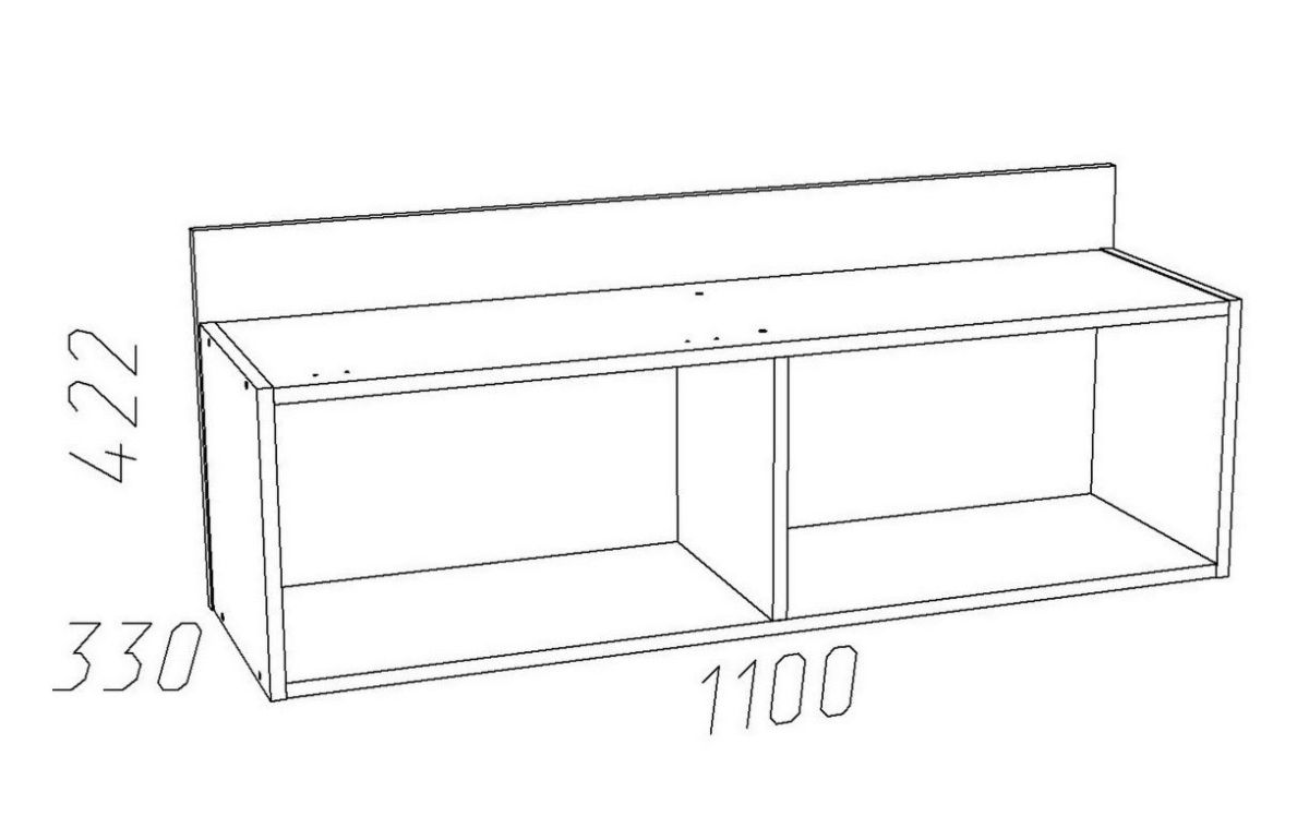 Детская Акварель Полка НМ 011.38 М1 (Капучино/Дуб сонома) | фото 3
