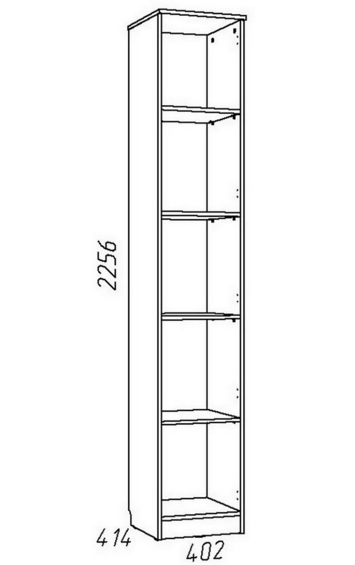 Детская Акварель Шкаф для книг НМ 013.03-01 М (Капучино/Дуб Сонома) | фото 3