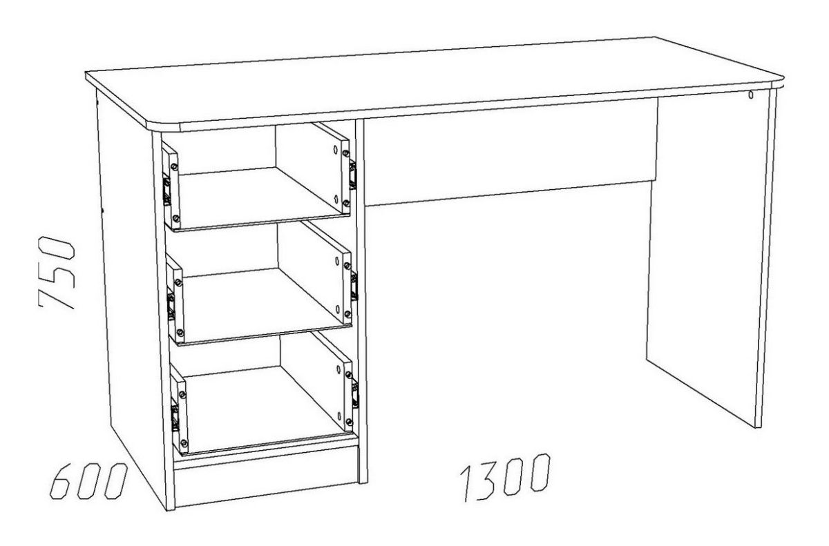 Детская Оливия Письменный стол НМ 011.47-01 Х | фото 3