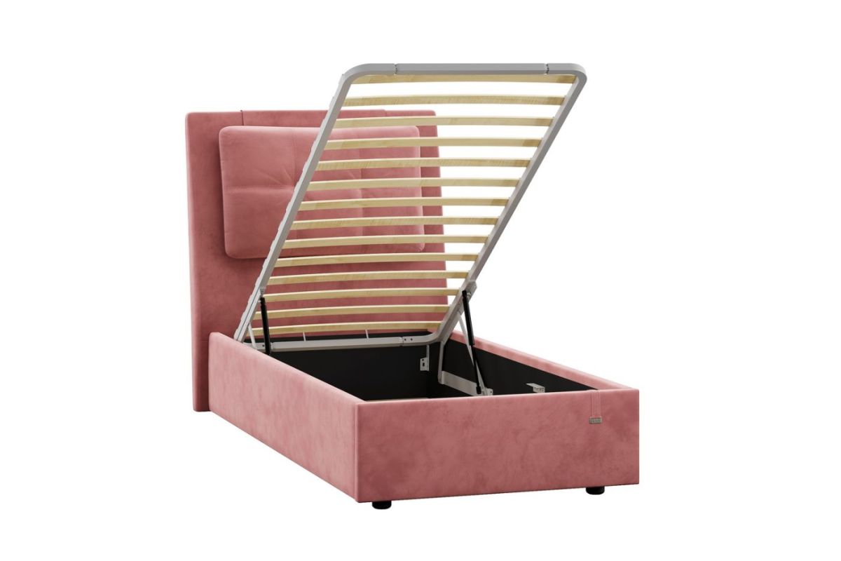 Кровать Ester 900 с основанием и ПМ (Ультра коралл) Модель 311 | фото 2