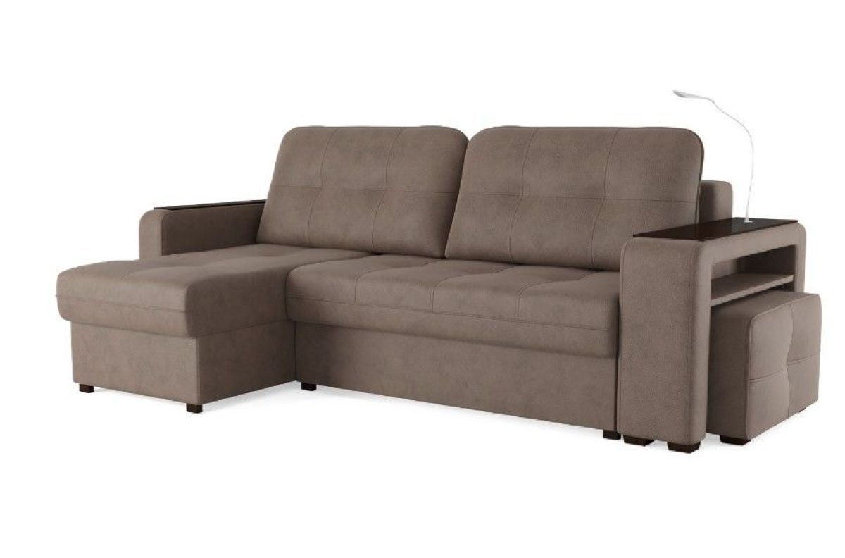 Диван-кровать угловой "SMART" 4 Б3-1Пф-2Т-Б4 СК (Kongo brown) | фото 2