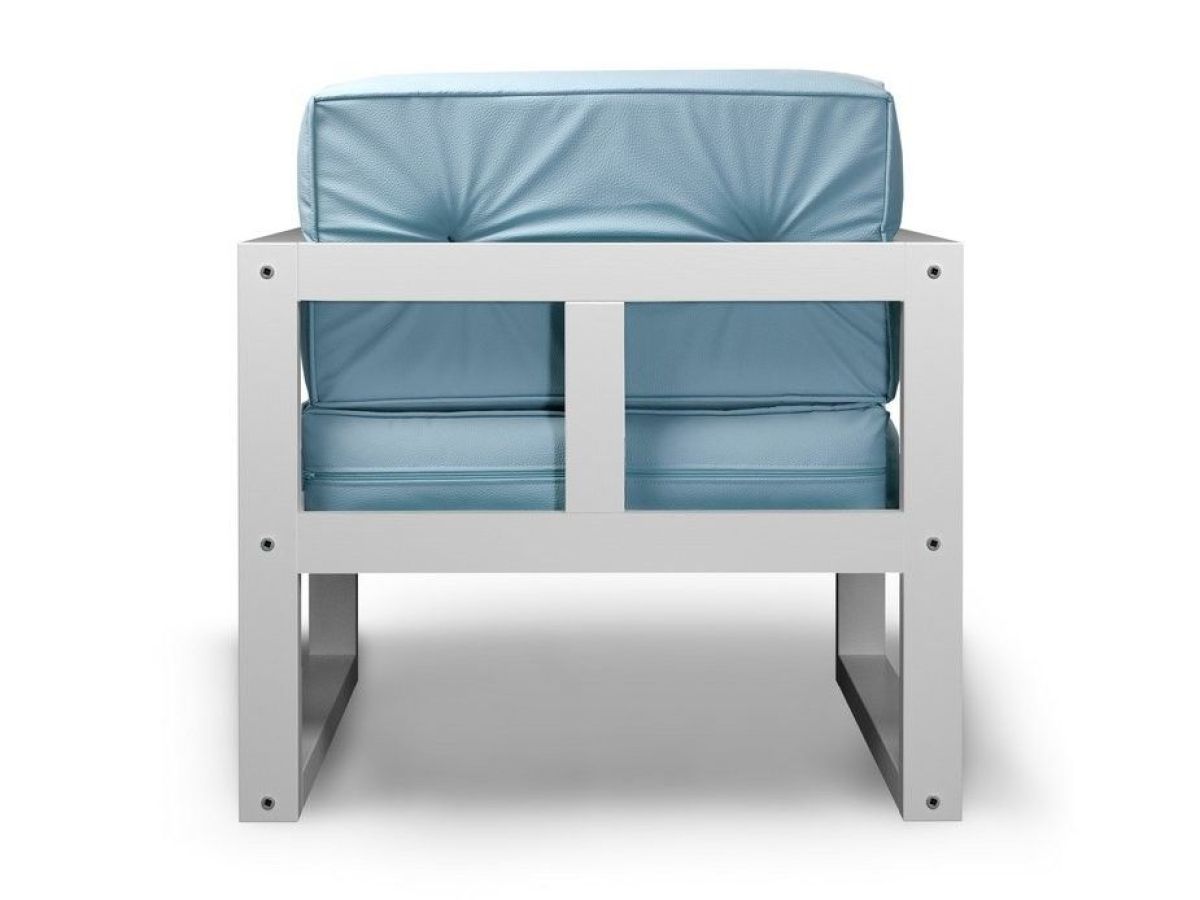 Диван одноместный DEmoku Д-1 (Синий/Натуральный) | фото 4