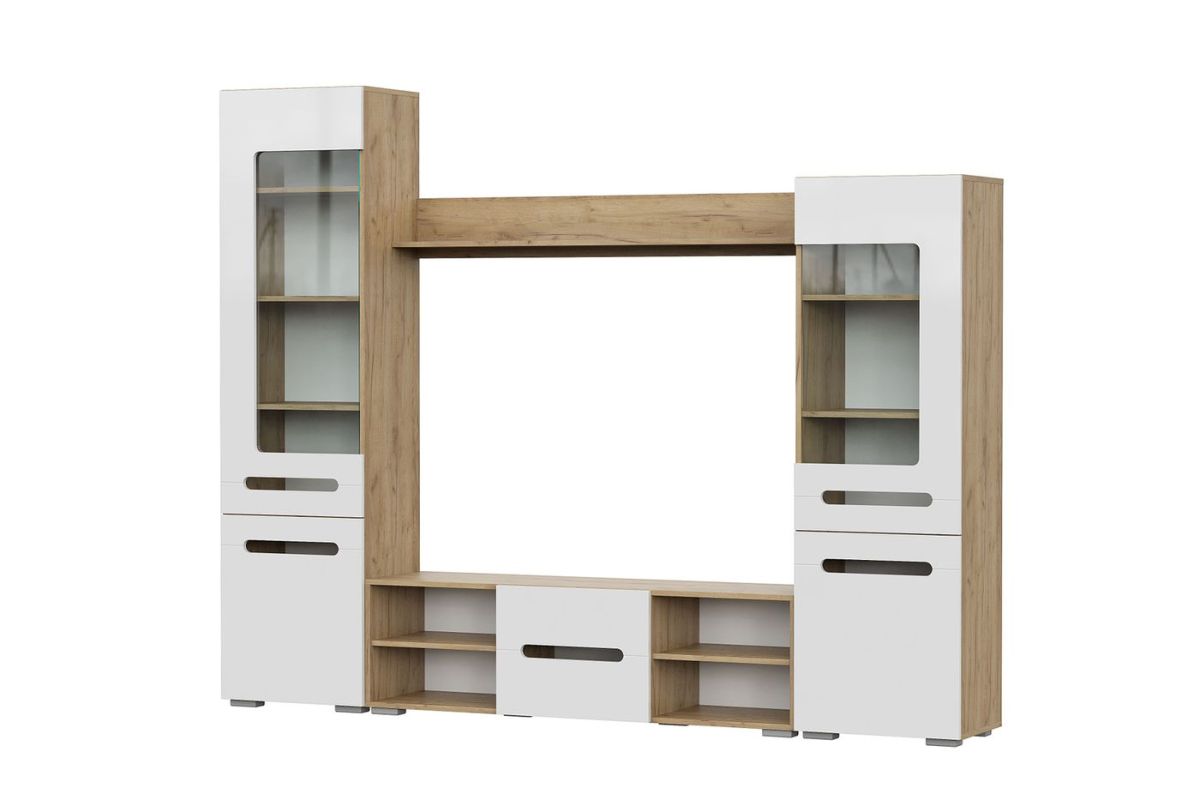 Гостиная МГС 6 Исполнение 1 (Дуб золотой/Белый глянец) | фото 4