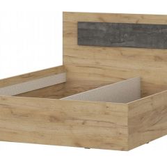 Кровать двойная универсальная 1.6 МСП-1 + основание Лайт (Дуб золотой/Камень темный) | фото 2