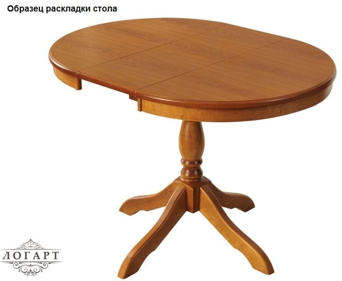 Стол круглый раздвижной на одной ноге Медведь (Эмаль Белая) | фото 3