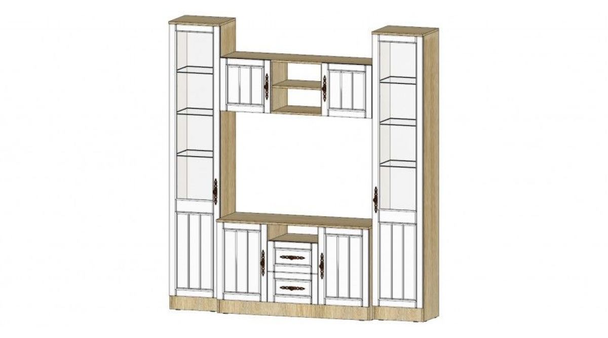 ВИКТОРИЯ Гостиная (модульная) сонома/белое дерево | фото 2