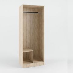 СОФИ Шкаф 2-х створчатый с зеркалом СШК 800.3 (дуб сонома/белый глянец) | фото 2