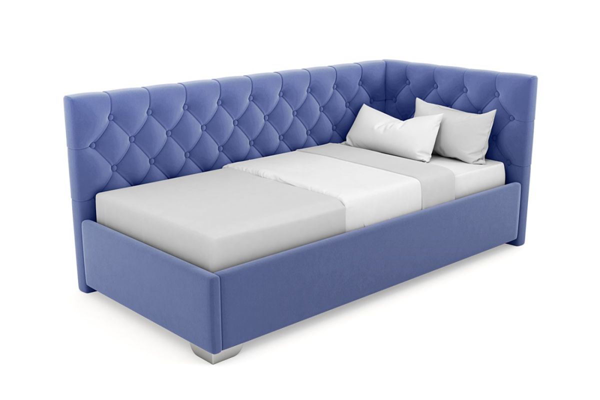 Кровать угловая Виола интерьерная +основание/ПМ/бельевое дно (120х200) | фото 13