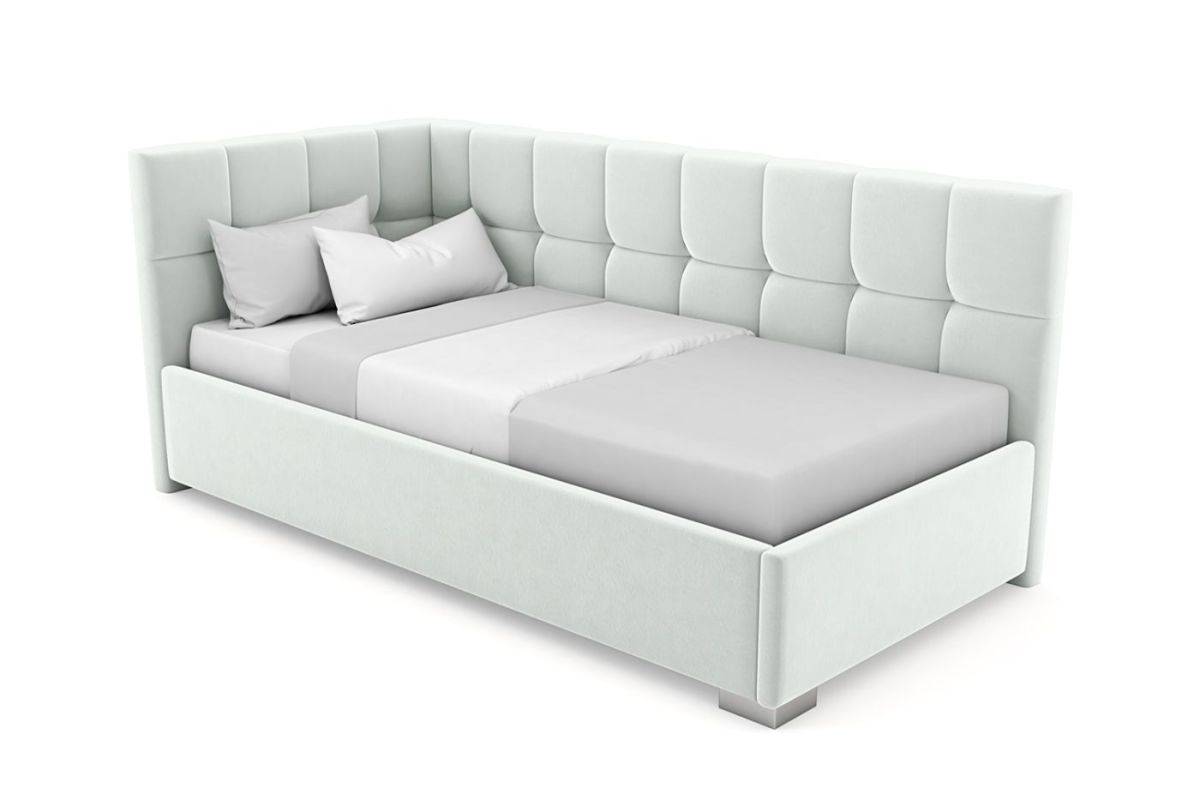 Кровать угловая Мия интерьерная +основание/ПМ/бельевое дно (90х200) | фото 8