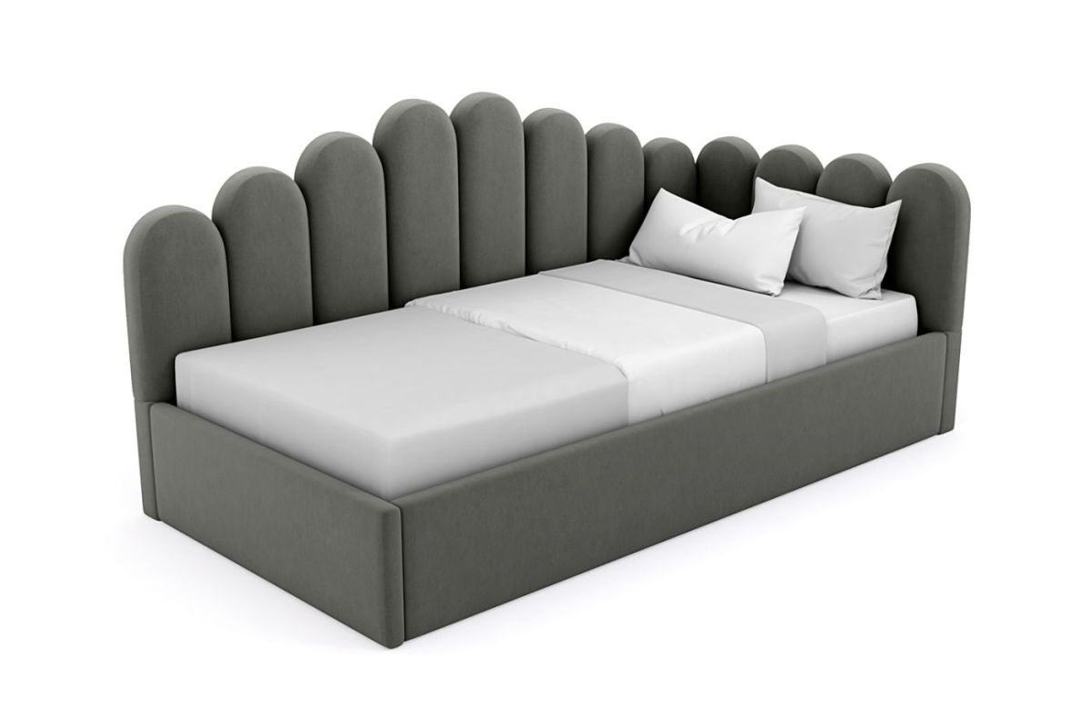 Кровать угловая Лилу интерьерная +основание/ПМ/бельевое дно (120х200) | фото 7