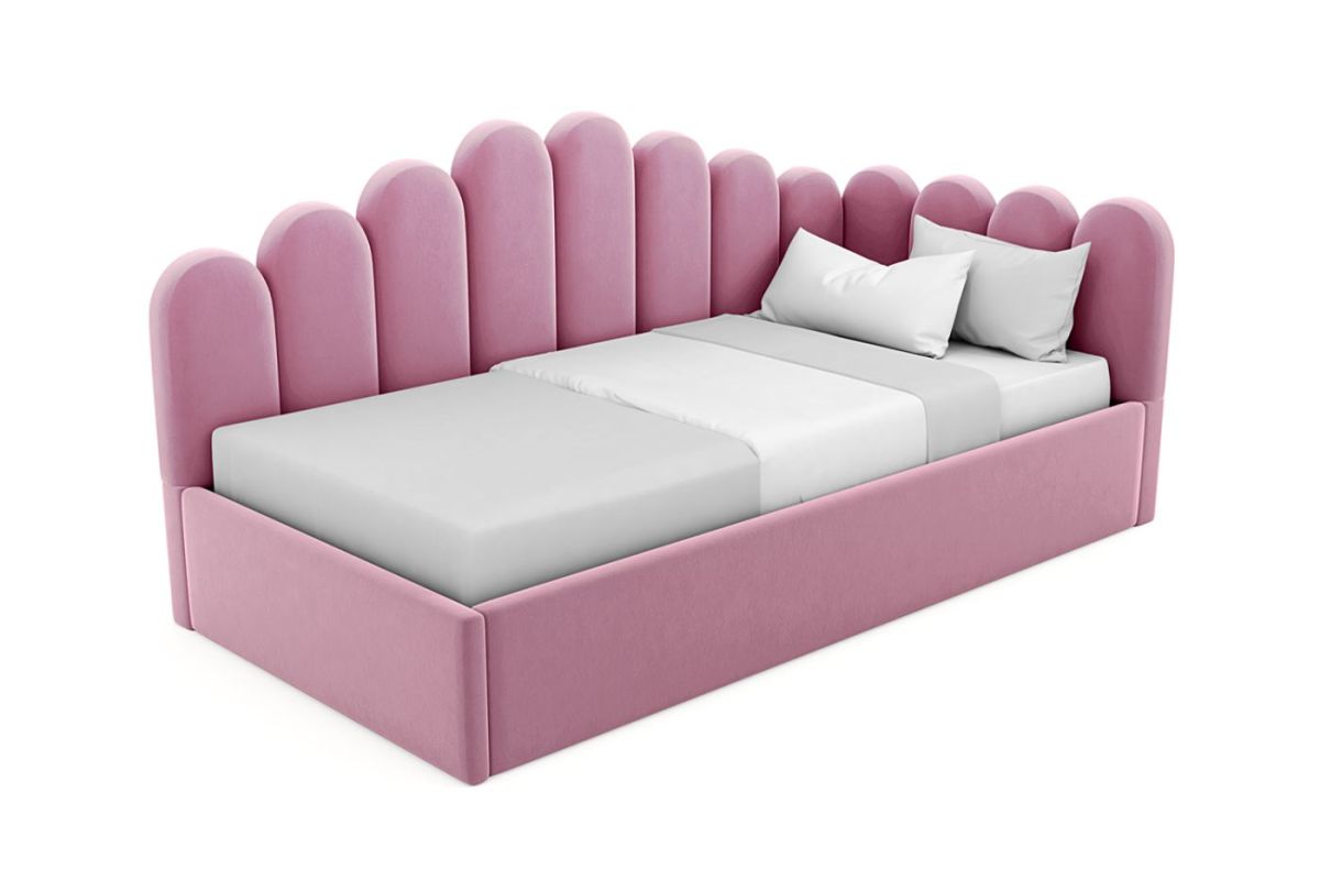 Кровать угловая Лилу интерьерная +основание/ПМ/бельевое дно (120х200) | фото 9