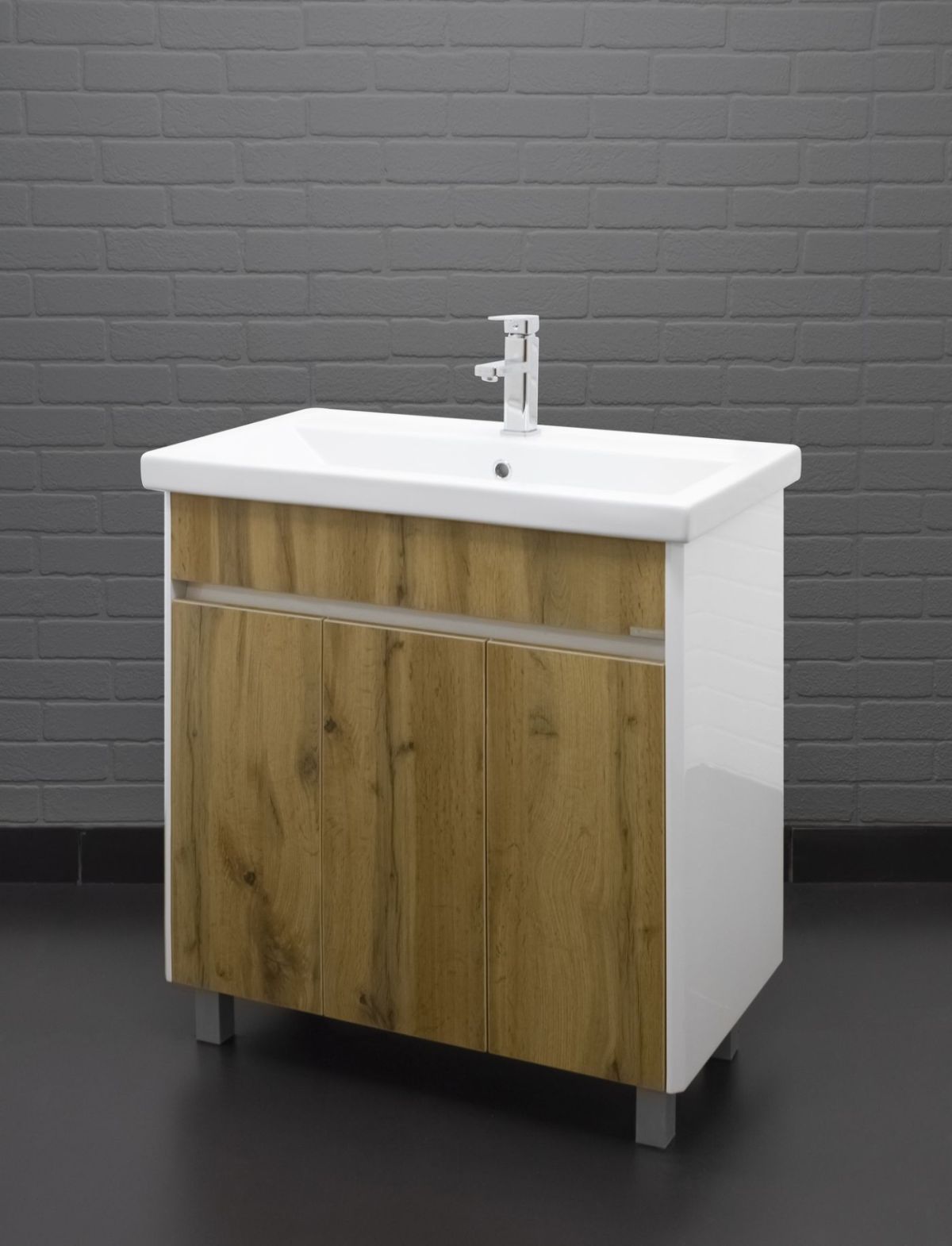 Тумба под умывальник "Fest 80" Uno Дуб ВОТАН без ящика Домино (DU1507T) | фото 5