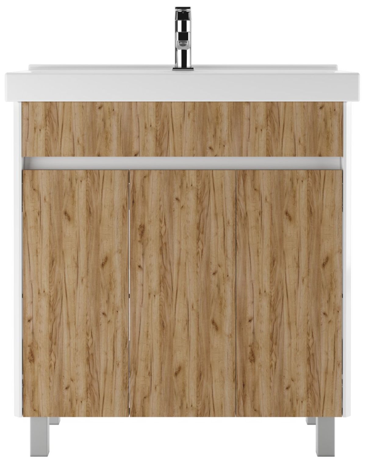 Тумба под умывальник "Fest 80" Uno Дуб ВОТАН без ящика Домино (DU1507T) | фото 4