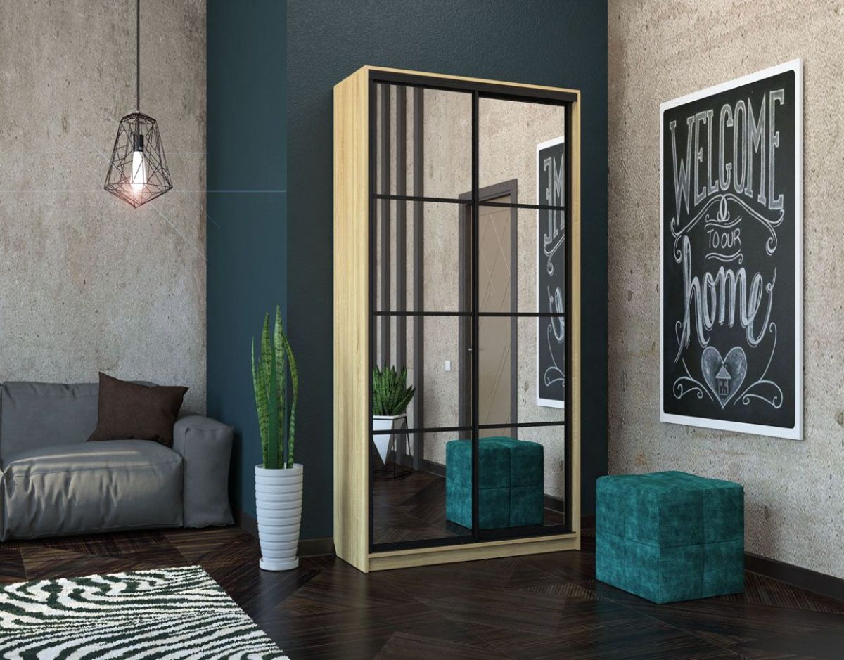 Шкаф-купе Лофт 1200 Шк12-47 (Дуб Сонома) | фото 9