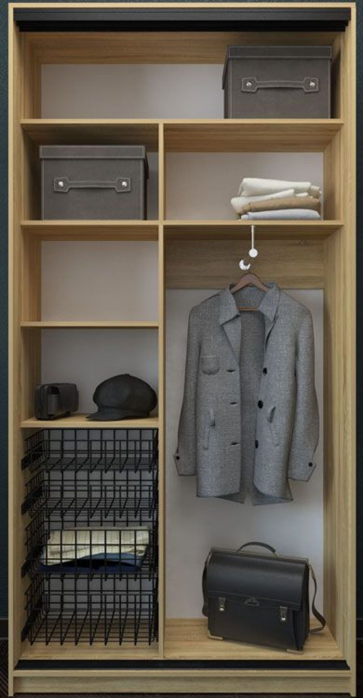 Шкаф-купе Лофт 1200 Шк12-47 (Дуб Сонома) | фото 2