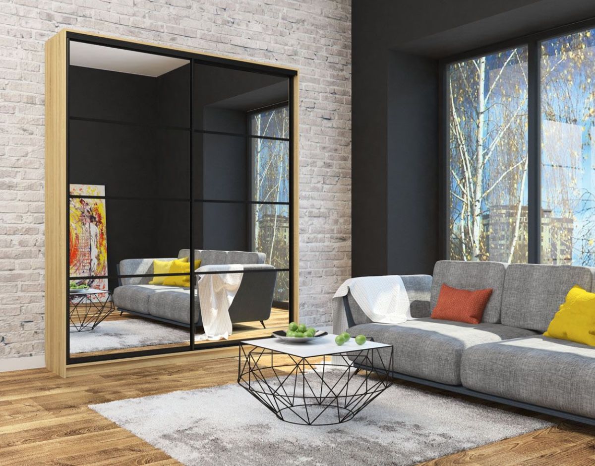 Шкаф-купе Лофт 2000 Шк20-47 (Дуб Сонома) | фото 9