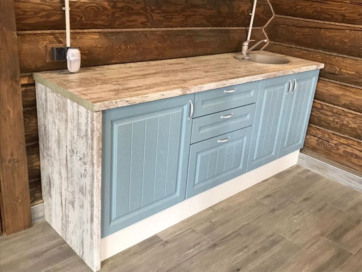 Кухонный гарнитур Принцесса 2400 Арктик (модульный) Горизонт | фото 9