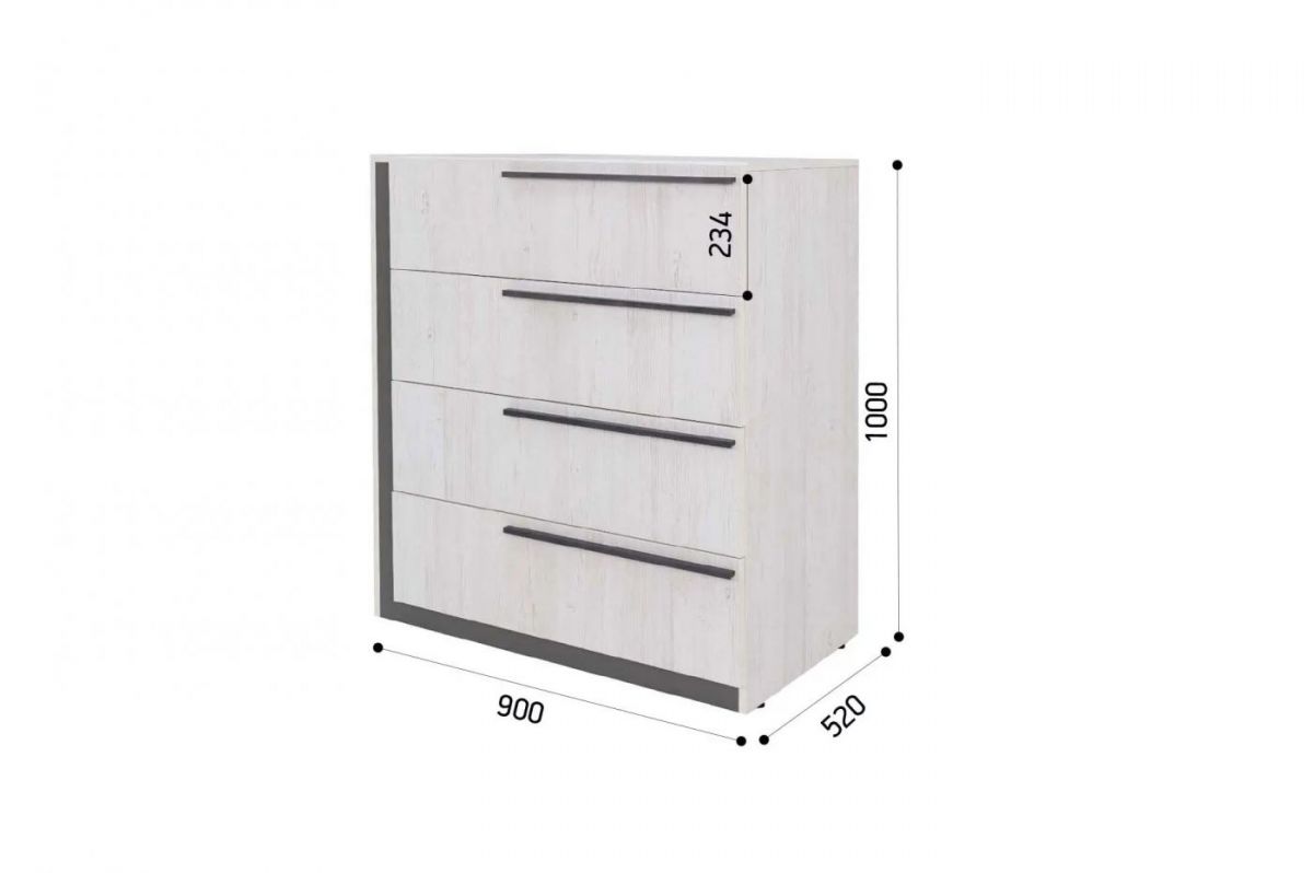 ВИНТЕР - 8 Комод 4 ящика | фото 4