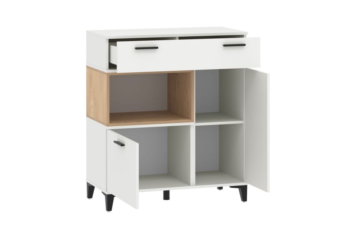 Тумба НМ 013.80 "Bergen" (Белый/Дуб бунратти) | фото 2