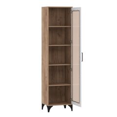 Шкаф-пенал НМ 013.06 "Марсель" (Меренга/Дуб Крафт Табачный) | фото 2