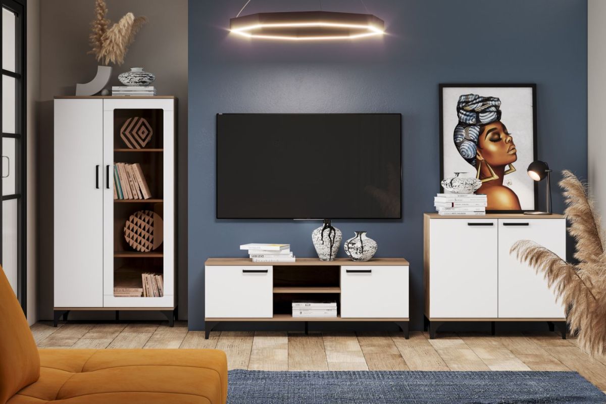 Тумба НМ 013.78 "Марсель" (Меренга/Дуб Крафт Табачный) | фото 3