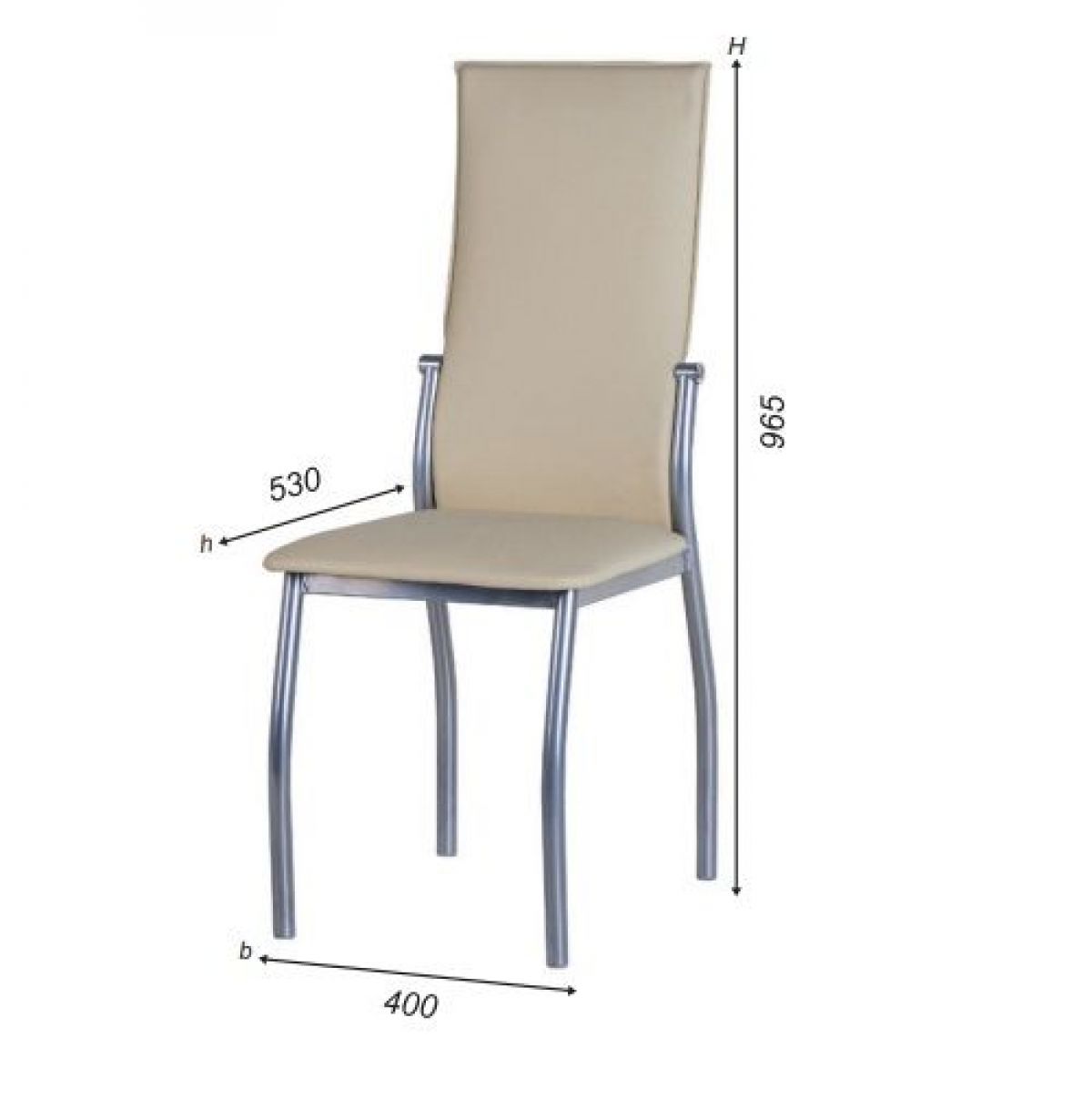 Стул Пекин разборный А1.10-01 (Стандарт) хром/кожзам (4 шт.) | фото 2