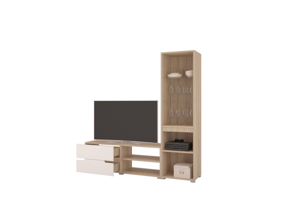 Стенка АНТАЛИЯ 1 (Сонома/Белый софт) | фото 2