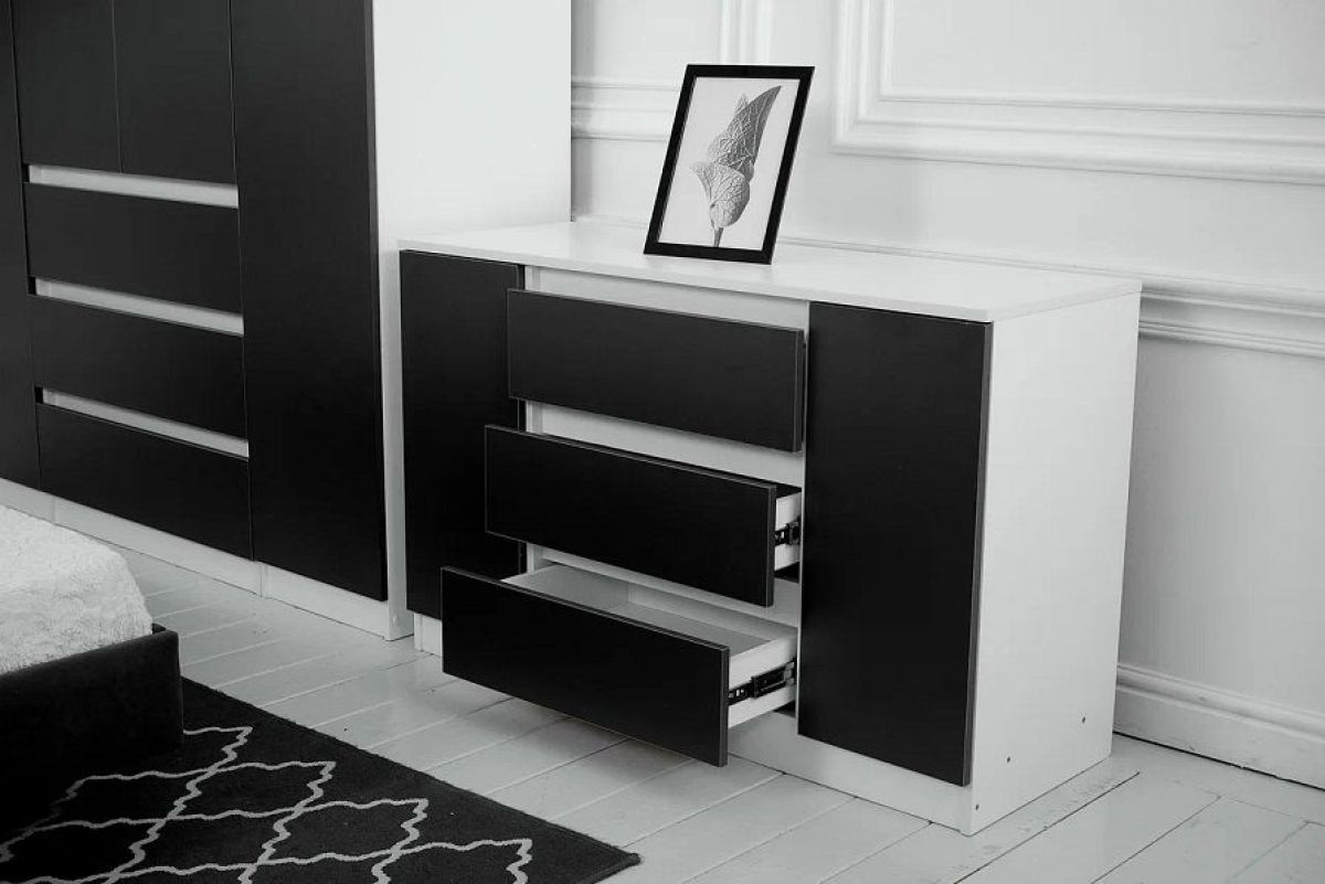 Спальный гарнитур Парус (Белый/Графит) модульный | фото 27