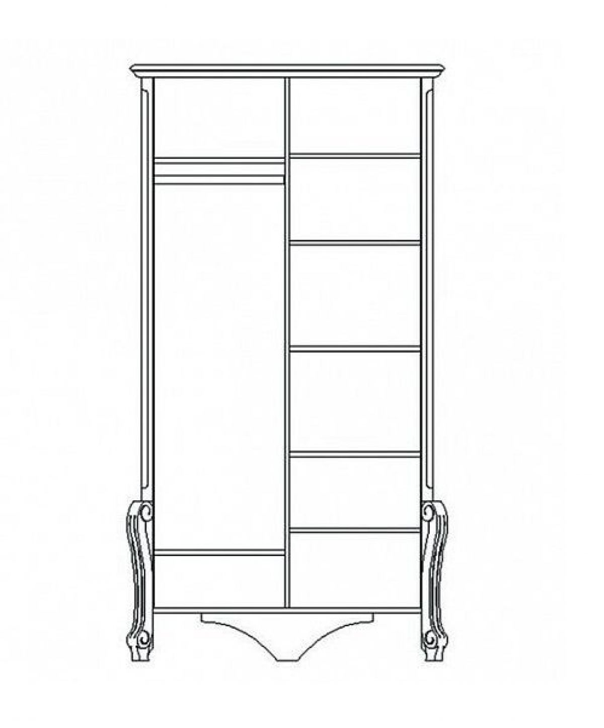 Шкаф для одежды Луиза (ММ-227-01/02Б) | фото 5