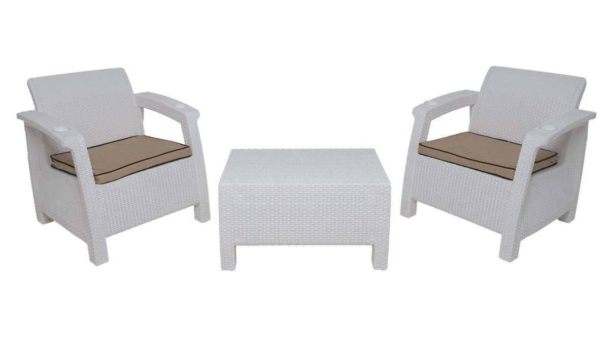 Комплект уличной мебели Yalta Premium Terrace Triple Set (Ялта) белый (+подушки под спину) | фото 6