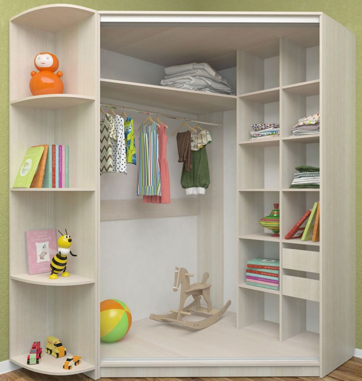 Шкаф-купе угловой Анна 1450*1450 ЛДСП/Зеркало (ЛДСП 2 кат.) | фото 2