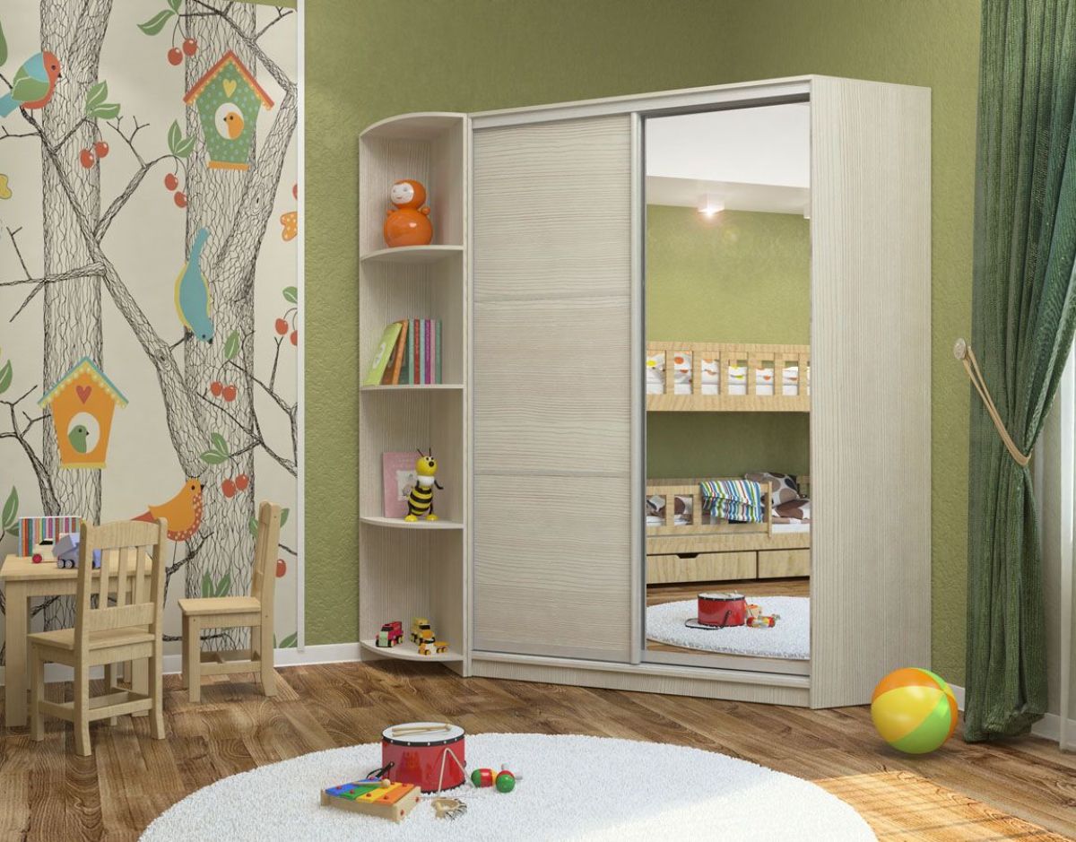 Шкаф-купе угловой Анна 1450*1450 ЛДСП/Зеркало (ЛДСП 2 кат.) | фото 4