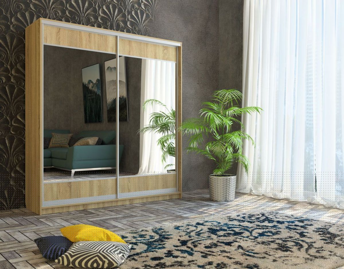 Шкаф-купе Юлия 2200 ЛДСП/Зеркало/ЛДСП (ЛДСП 2 кат.) | фото 5