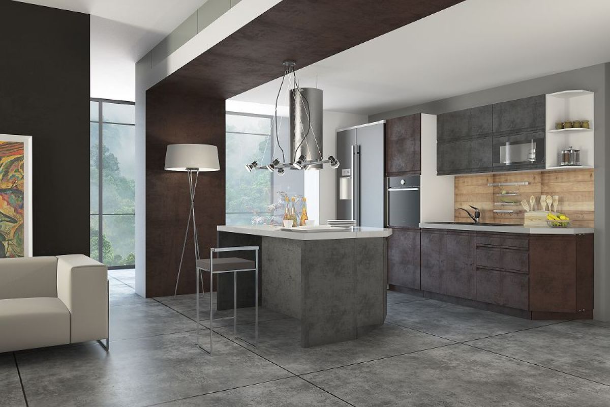 Кухонный гарнитур Бронкс (модульный) Бетон | фото 7