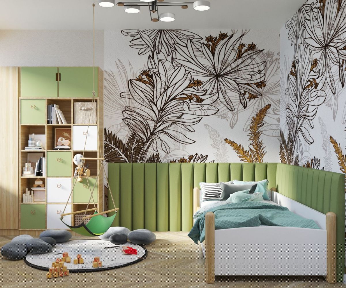 Мягкие панели ПОЛОСЫ ПРЯМЫЕ 15*90 (4 шт.) для детской | фото 5