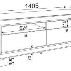 Тумба под ТВ Саванна М22 (Бодега светлый/Мокко) | фото 2