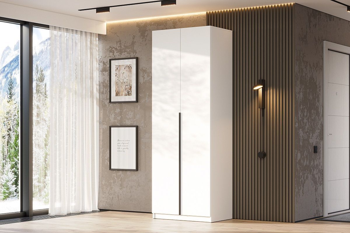 Шкаф ШК-5 + 4 полки + ящики (800) Белый текстурный | фото 2