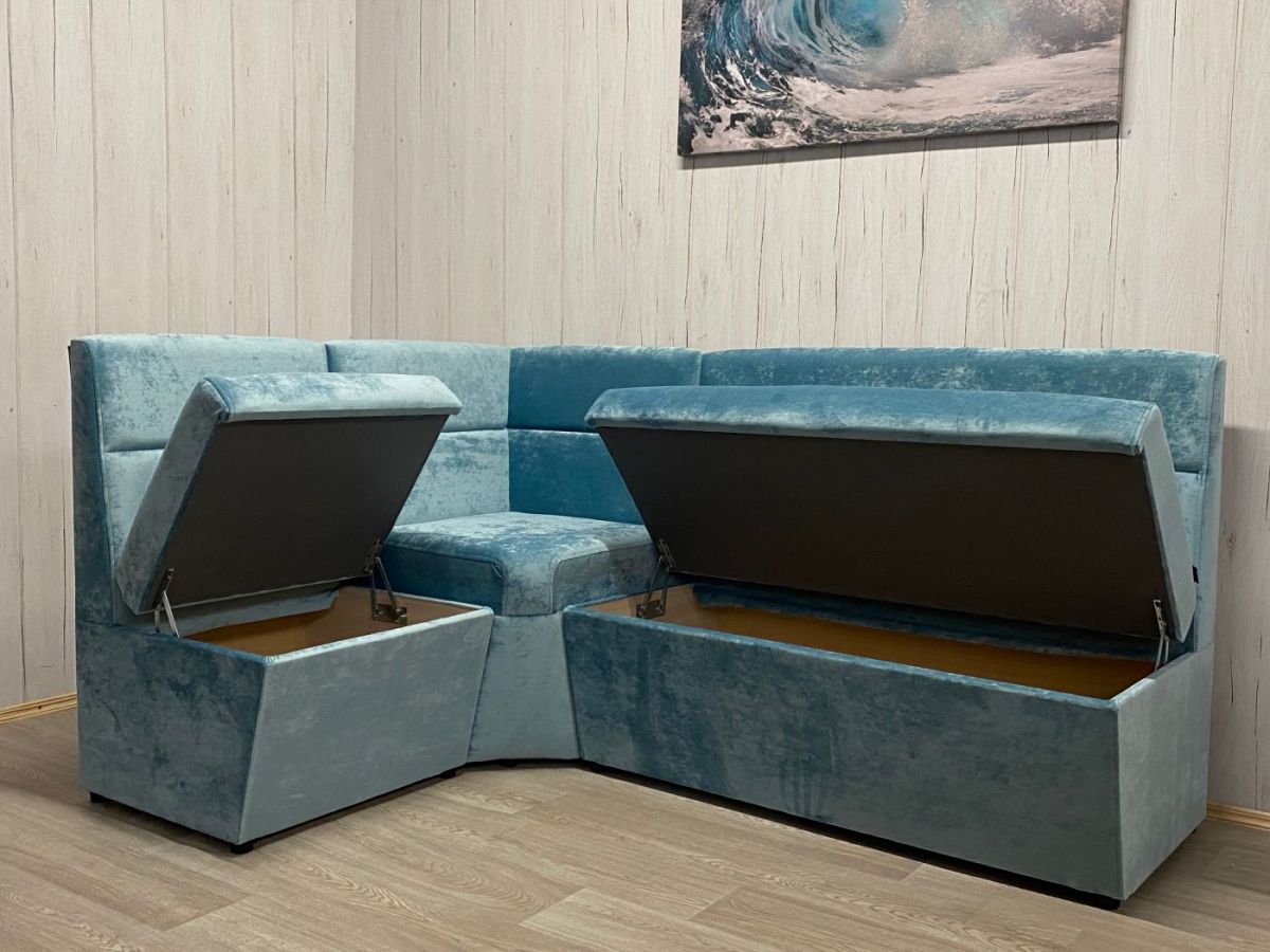 Кухонный уголок УЮТ высокий сектор (ППУ) велюр Candy 17 | фото 2