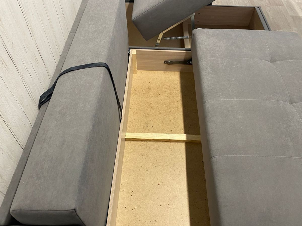 Диван угловой Комфорт-3 (НПБ+МДФ) велюр Galaxy Lite 26 | фото 5