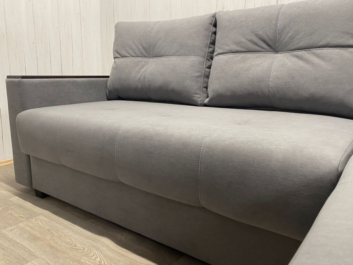 Диван угловой Комфорт-3 (НПБ+МДФ) велюр Galaxy Lite 26 | фото 6