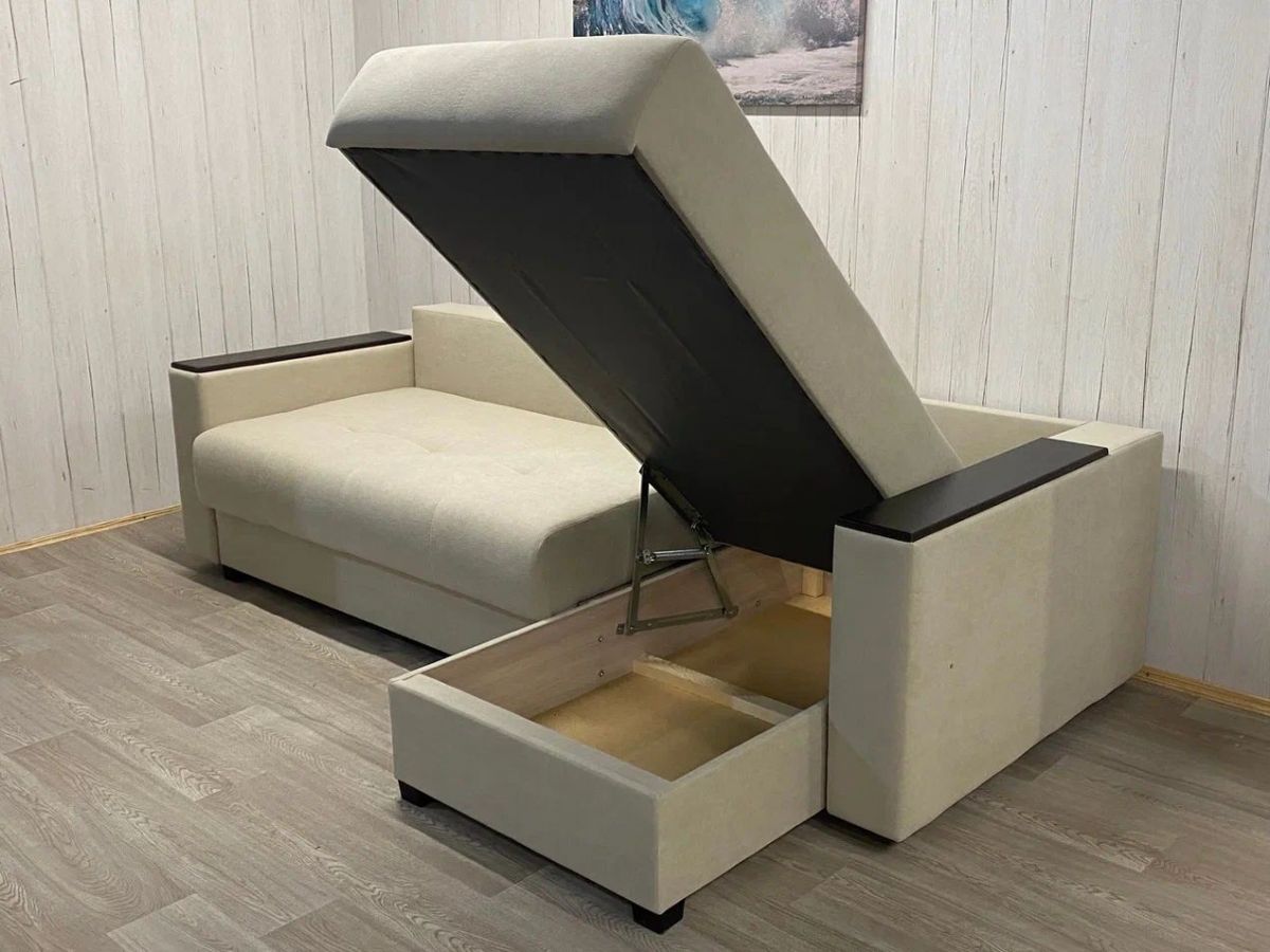 Диван угловой Комфорт-3 (НПБ+МДФ) велюр Luma 01 | фото 8